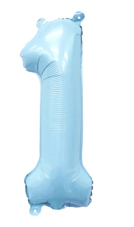 32" Ellie's Brand Mylar (BABY BLUE) Number 1 - Single Pack  